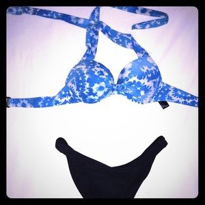 Blue bathing suit top
